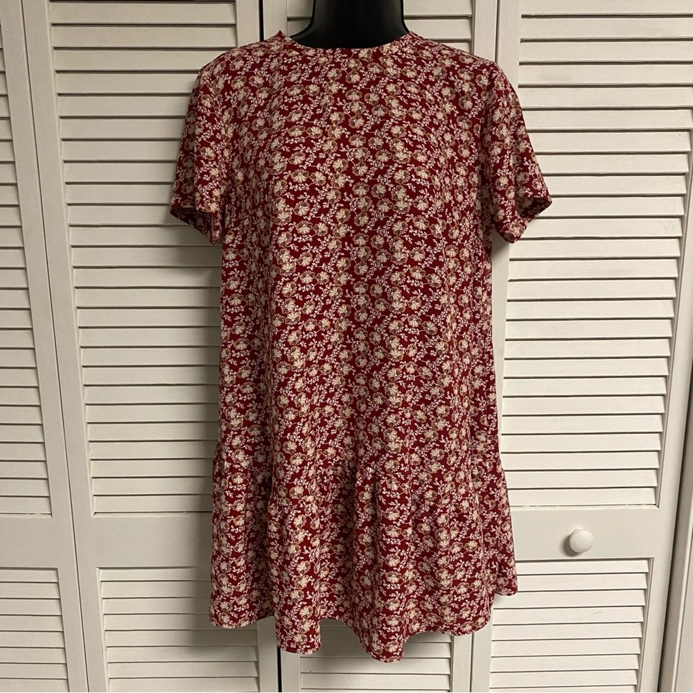 Loft Women's Floral Flounce Swing Size 4 Petite Dress